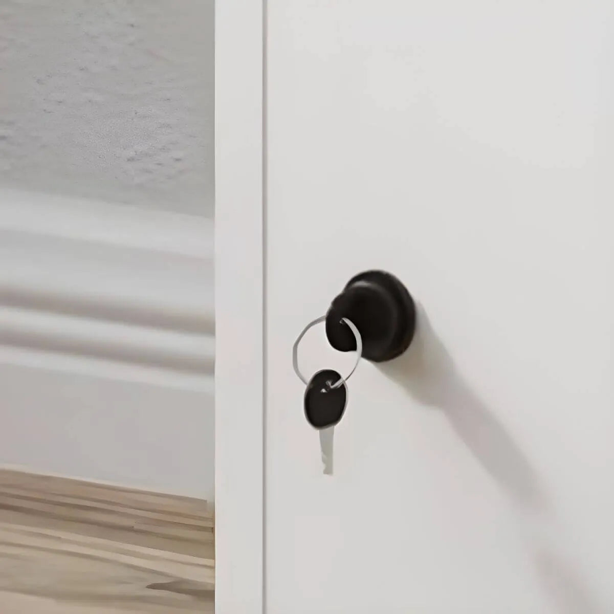 Minimalist Locking Wood Filing Cabinet With Display-Top Storage