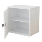 Minimalist Locking Wood Filing Cabinet With Display-Top Storage