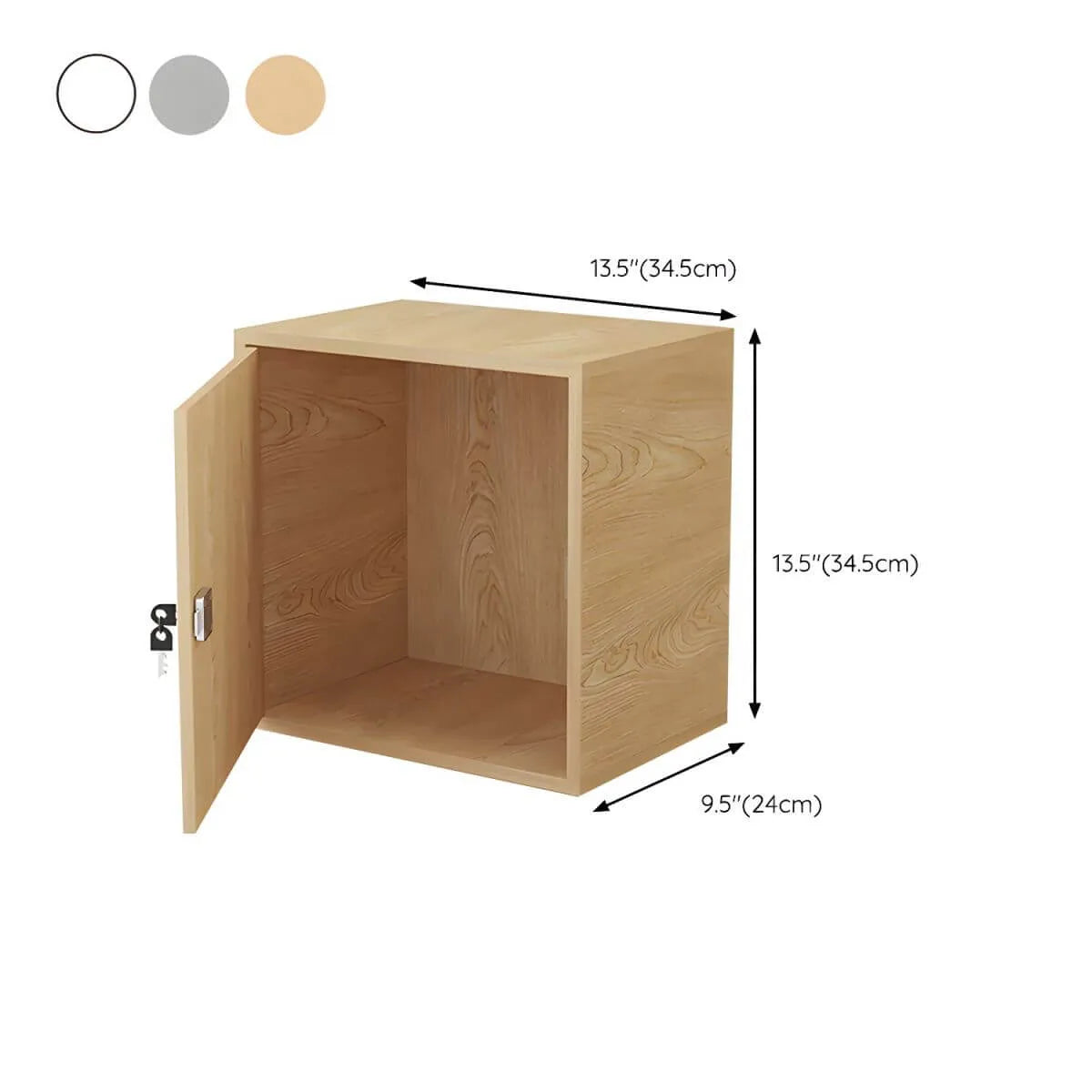 Minimalist Locking Wood Filing Cabinet With Display-Top Storage Dimensions