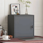 Minimalist Locking Wood Filing Cabinet With Display-Top Storage Main Product Image