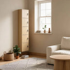 Minimalist Locking Wood Storage Cabinet Series With Shelves