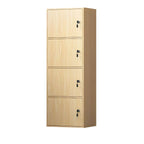 Minimalist Locking Wood Storage Cabinet Series With Shelves