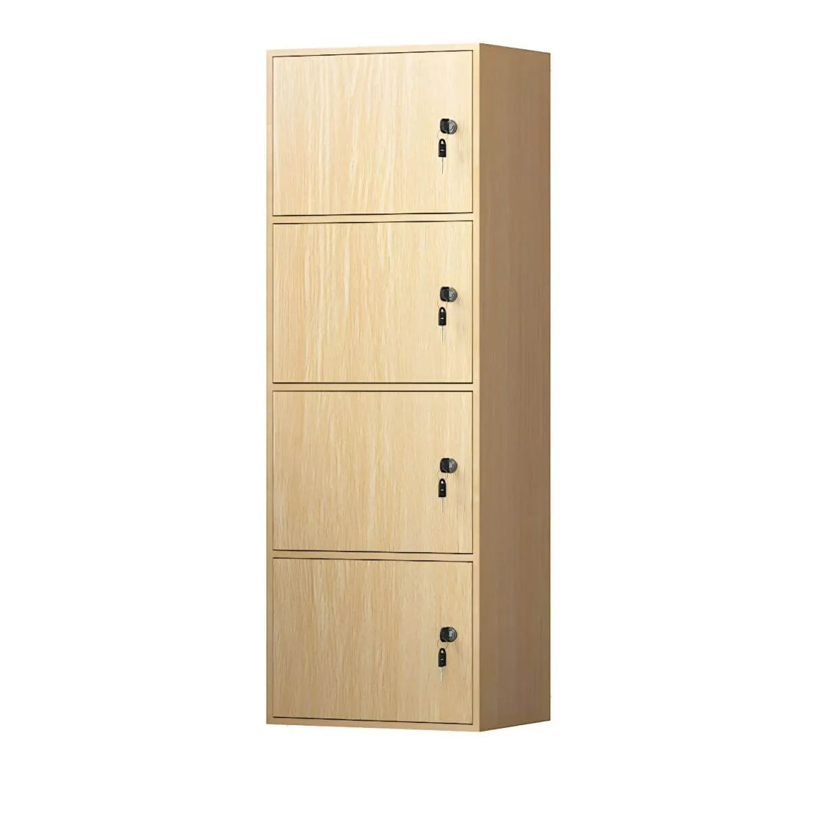 Minimalist Locking Wood Storage Cabinet Series With Shelves