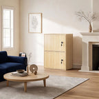 Minimalist Locking Wood Storage Cabinet Series With Shelves