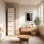 Minimalist Locking Wood Storage Cabinet Series With Shelves