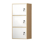 Minimalist Locking Wood Storage Cabinet Series With Shelves