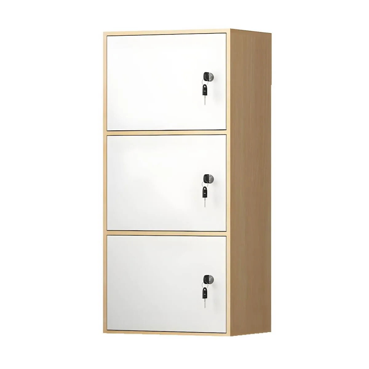 Minimalist Locking Wood Storage Cabinet Series With Shelves