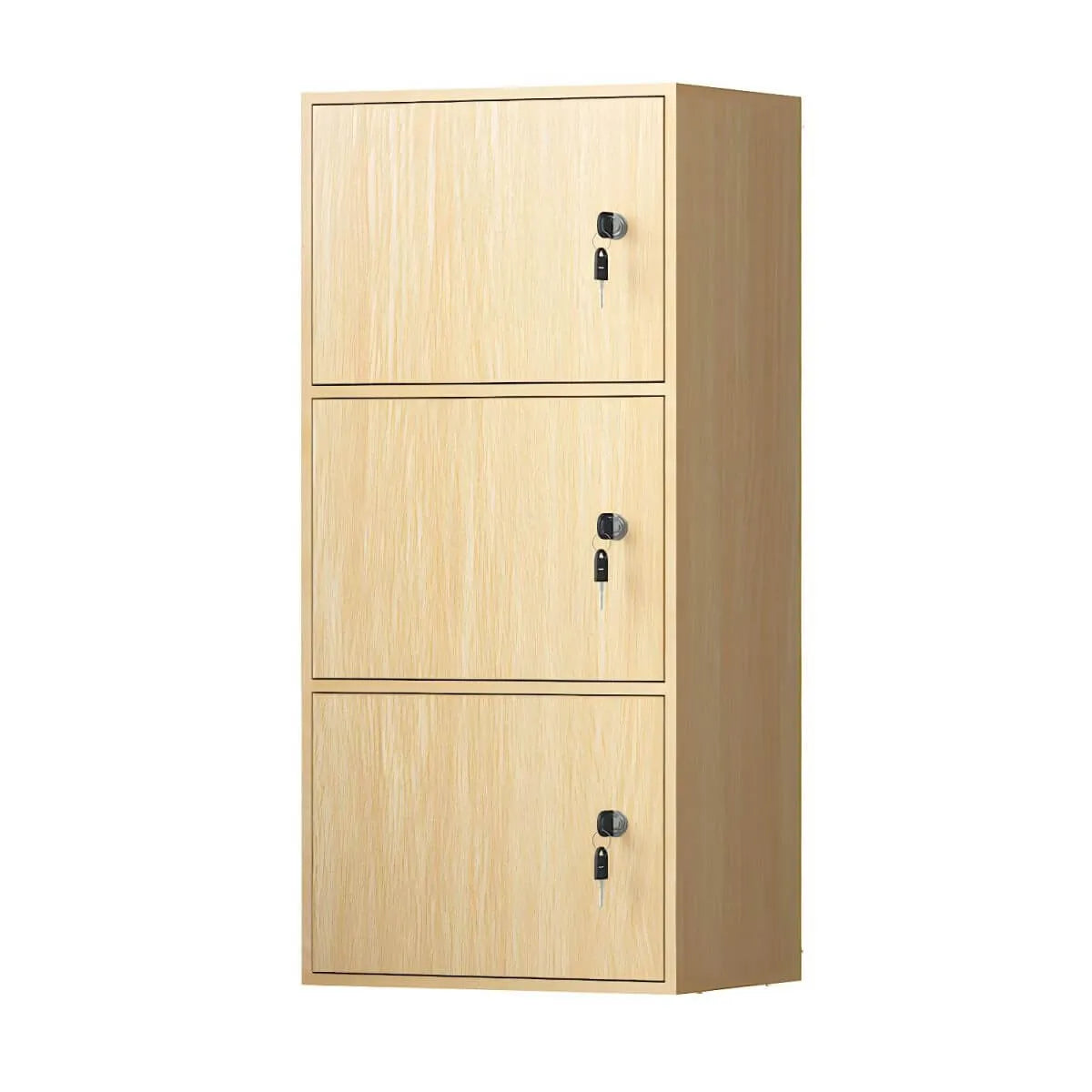 Minimalist Locking Wood Storage Cabinet Series With Shelves
