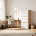 Minimalist Locking Wood Storage Cabinet Series With Shelves