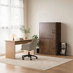 Minimalist Locking Wood Storage Cabinet Series With Shelves