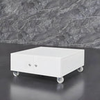 Minimalist Metal Rolling Storage Cabinet With Shelves and Doors