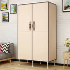 Minimalist Metal Wardrobe Armoire With Shelves and Hanging Storage