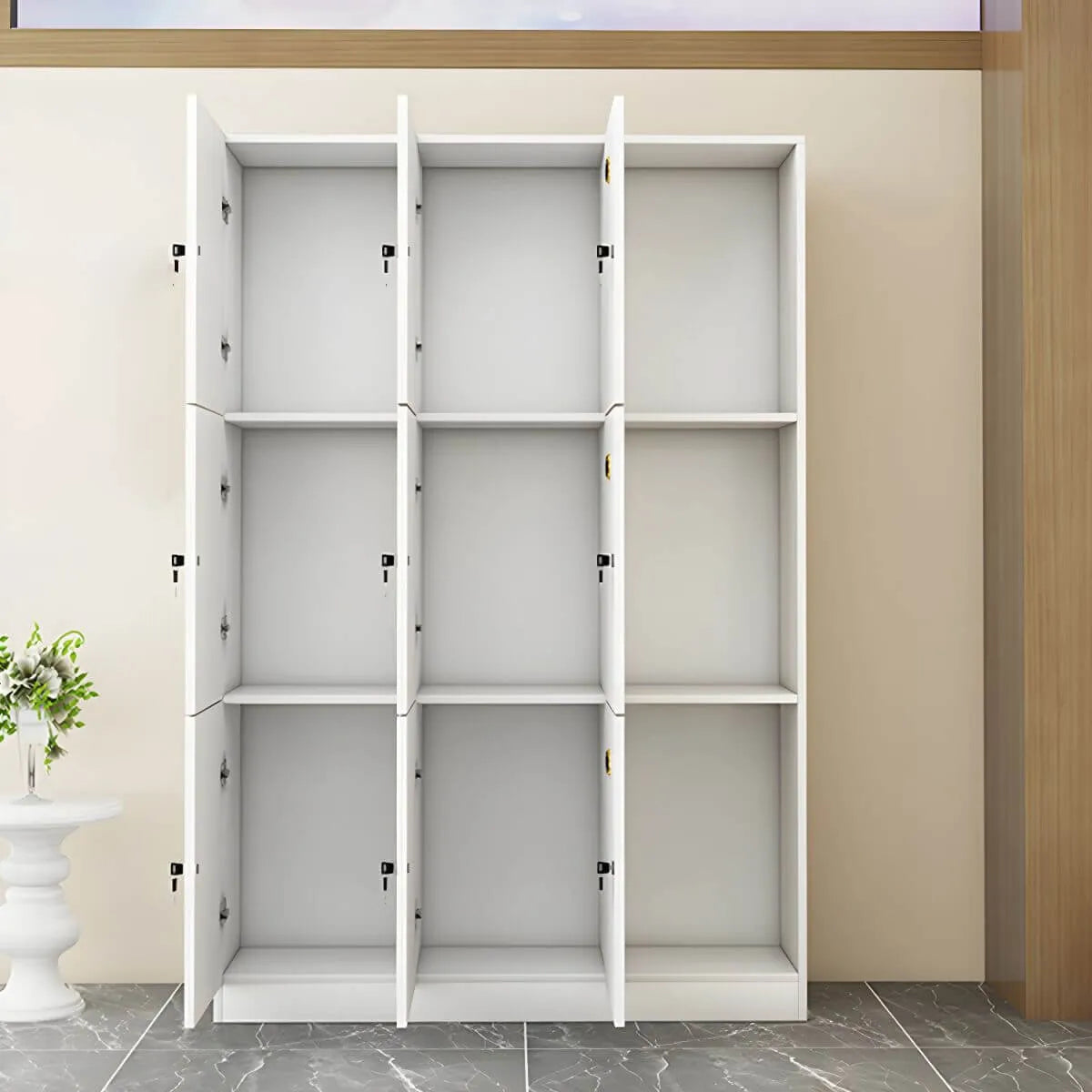 Minimalist Modular Storage Armoire Cabinet With Locking Doors