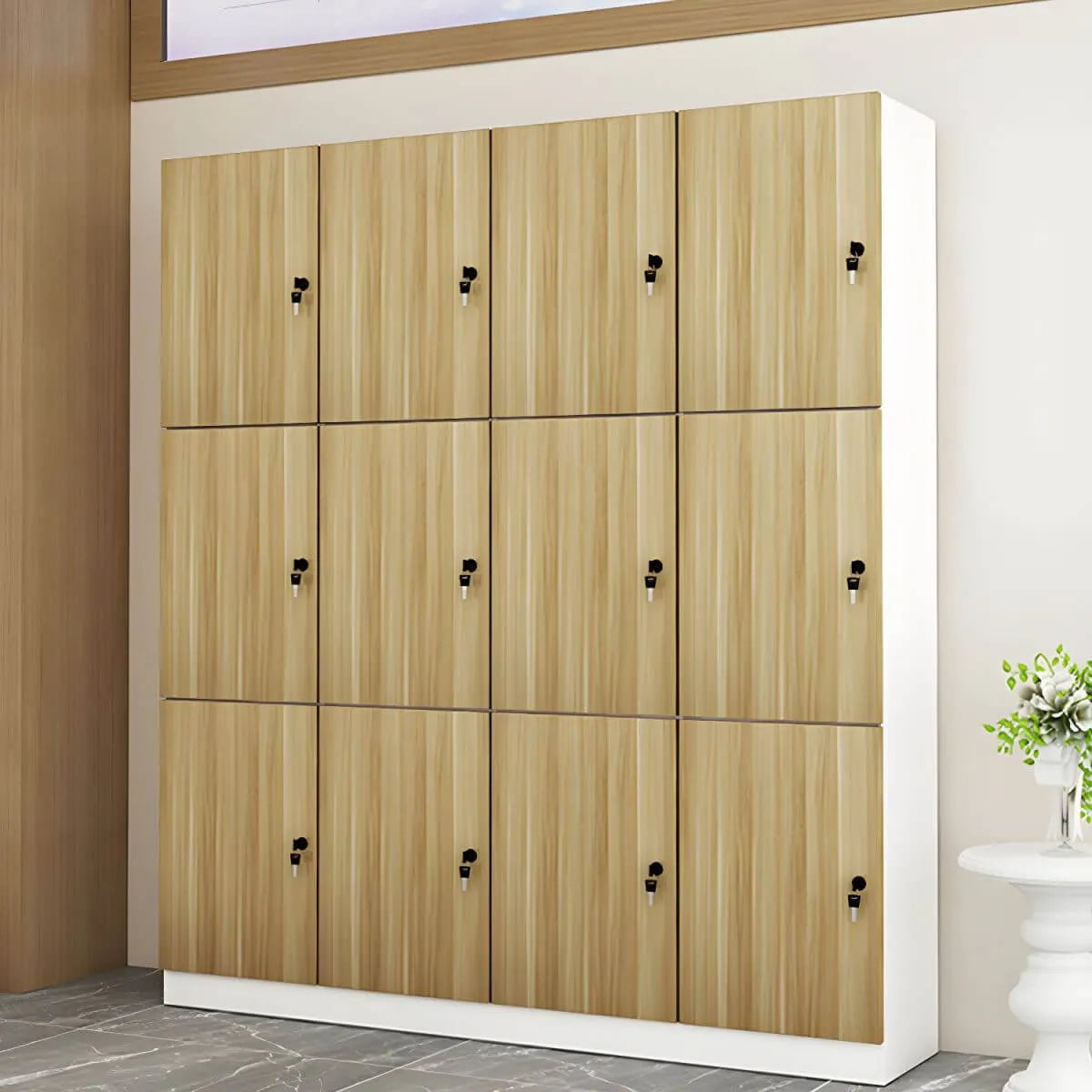 Minimalist Modular Storage Armoire Cabinet With Locking Doors