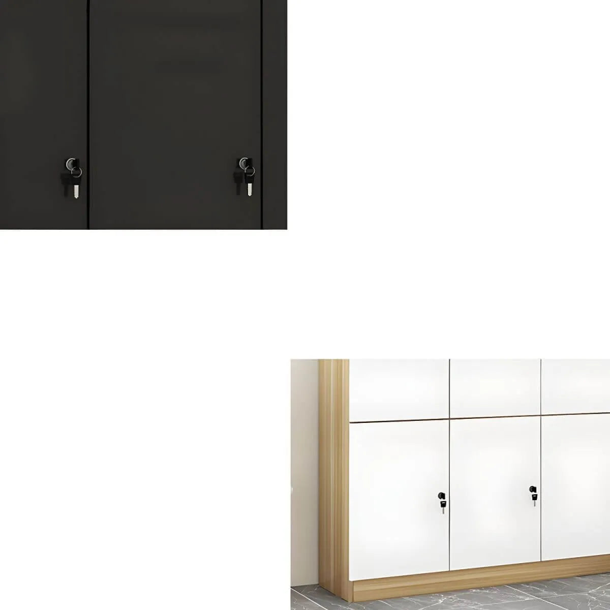 Minimalist Modular Storage Armoire Cabinet With Locking Doors