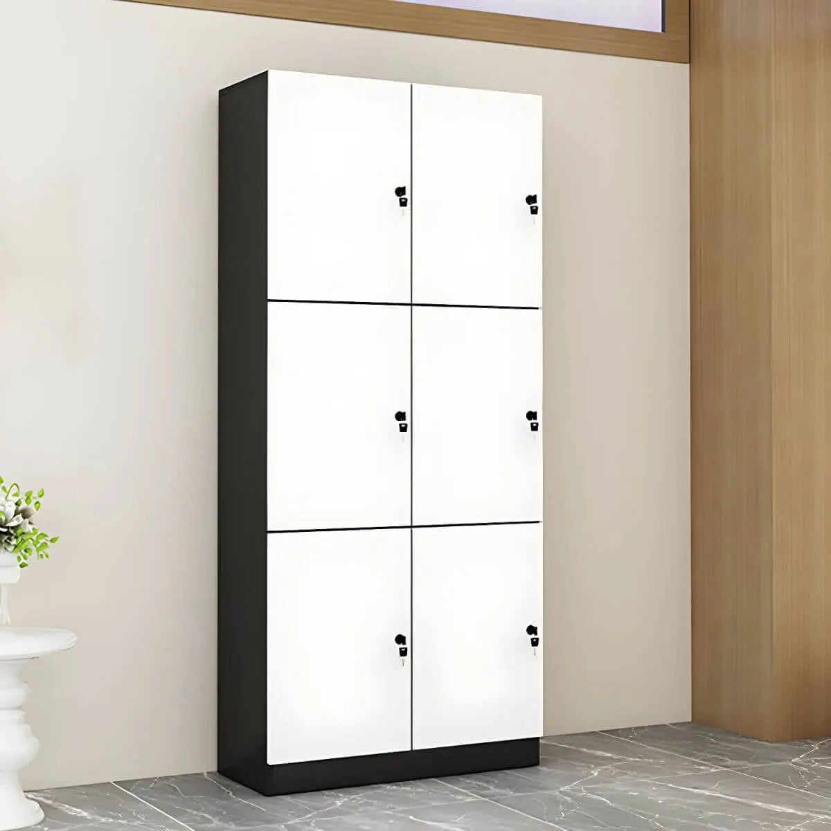 Minimalist Modular Storage Armoire Cabinet With Locking Doors