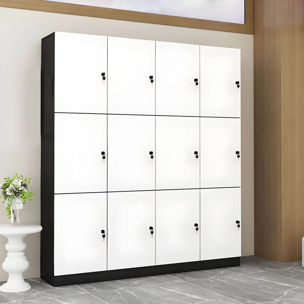 Minimalist Modular Storage Armoire Cabinet With Locking Doors Main Product Image