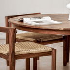 Minimalist Round Table with Comfortable Nesting Chairs