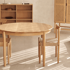 Minimalist Round Table with Comfortable Nesting Chairs