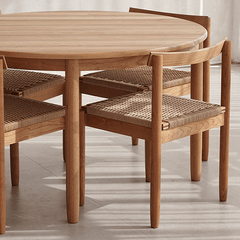 Minimalist Round Table with Comfortable Nesting Chairs