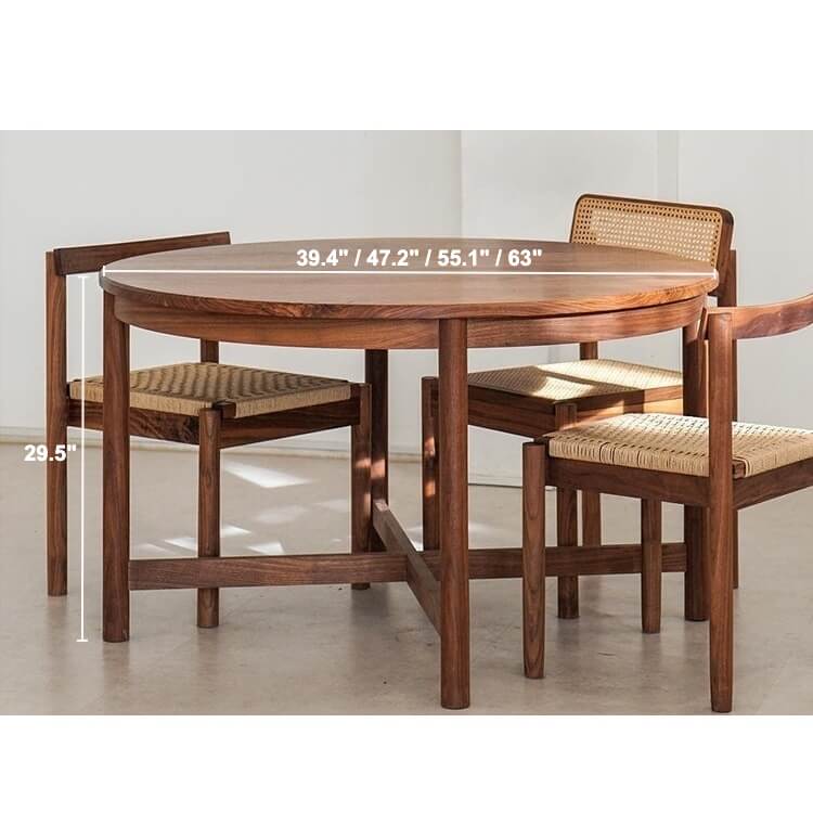Minimalist Round Table with Comfortable Nesting Chairs Dimensions