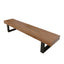 Minimalist Solid Wood Indoor Bench with Geometric Frame Base