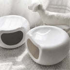 Minimalist Stackable Cat House Stool in Matte PP for Shared Spaces