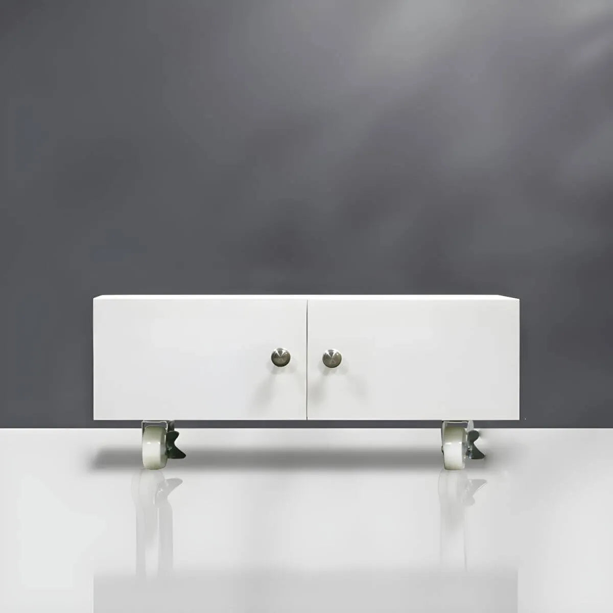 Minimalist Steel Rolling Storage Cabinet With Shelves for Office