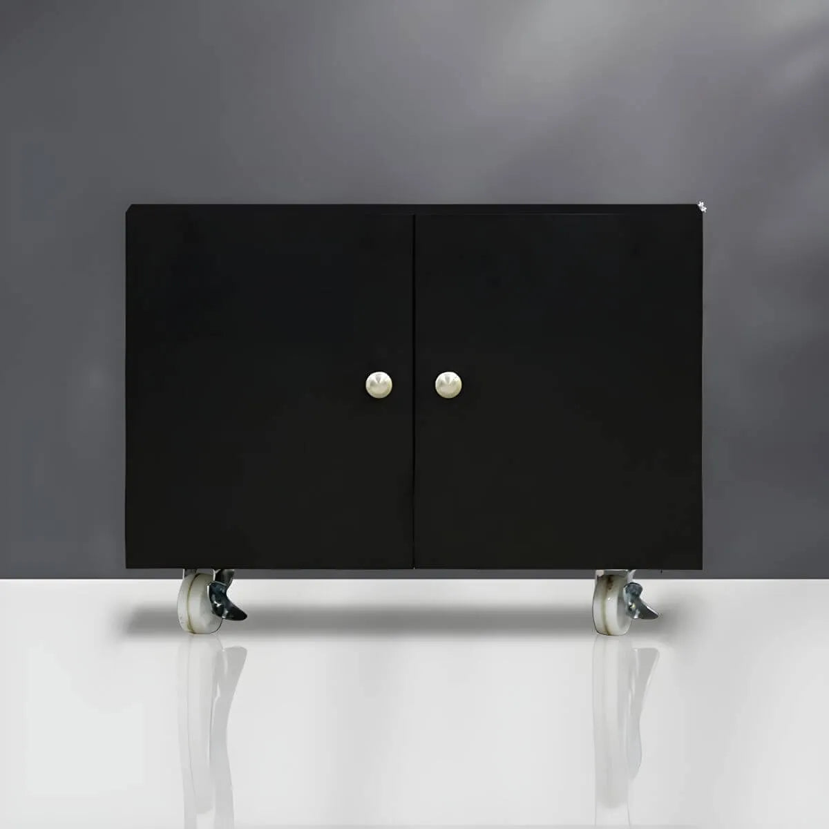 Minimalist Steel Rolling Storage Cabinet With Shelves for Office