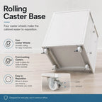 Minimalist Steel Rolling Storage Cabinet With Shelves for Office