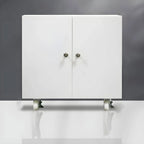 Minimalist Steel Rolling Storage Cabinet With Shelves for Office