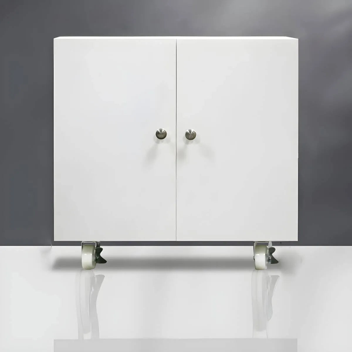 Minimalist Steel Rolling Storage Cabinet With Shelves for Office