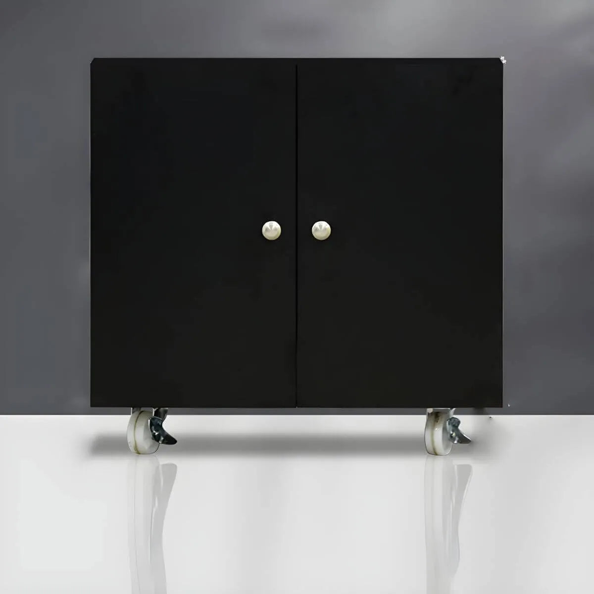 Minimalist Steel Rolling Storage Cabinet With Shelves for Office