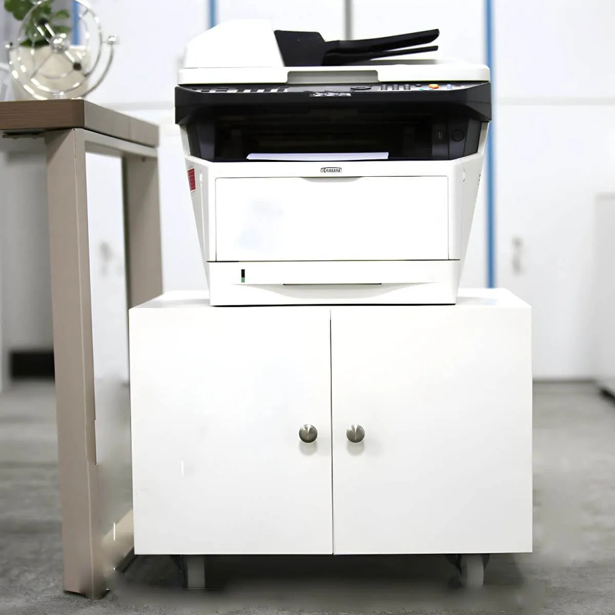Minimalist Steel Rolling Storage Cabinet With Shelves for Office