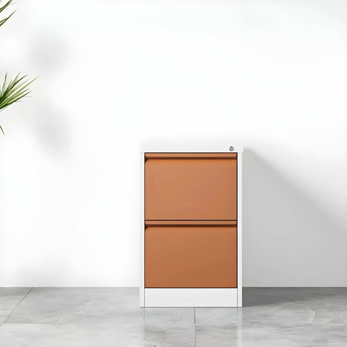 Minimalist Steel Vertical File Cabinet With Locking Drawers