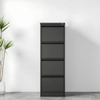 Minimalist Steel Vertical File Cabinet With Locking Drawers