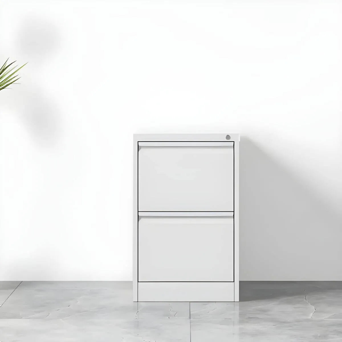 Minimalist Steel Vertical File Cabinet With Locking Drawers