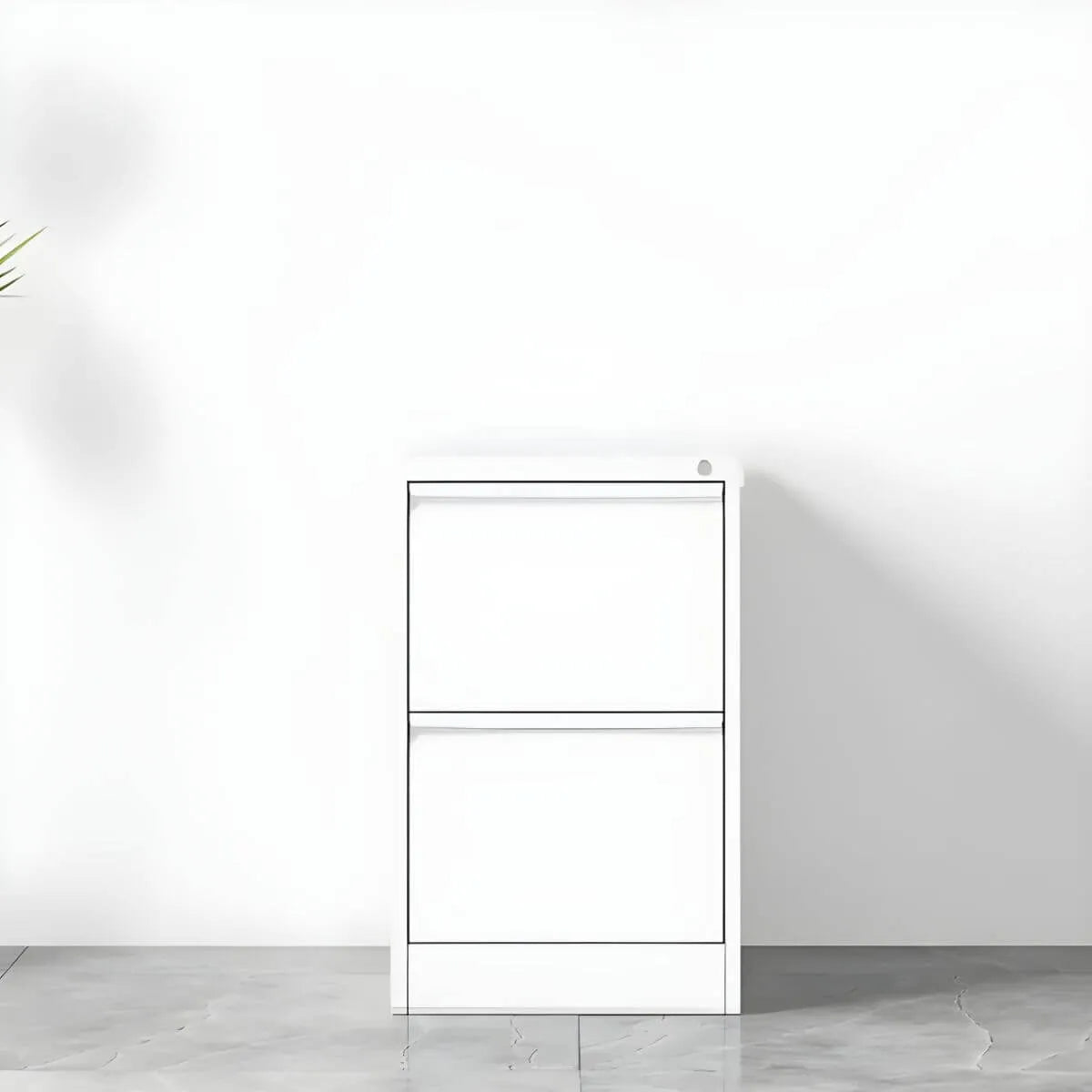 Minimalist Steel Vertical File Cabinet With Locking Drawers