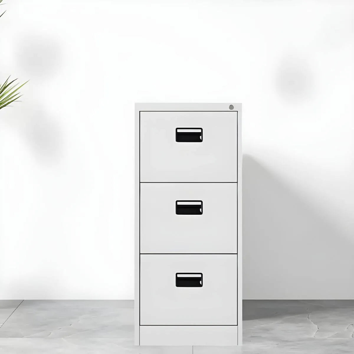 Minimalist Steel Vertical File Cabinet With Locking Drawers