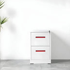 Minimalist Steel Vertical File Cabinet With Locking Drawers