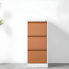 Minimalist Steel Vertical File Cabinet With Locking Drawers