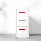 Minimalist Steel Vertical File Cabinet With Locking Drawers