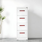 Minimalist Steel Vertical File Cabinet With Locking Drawers