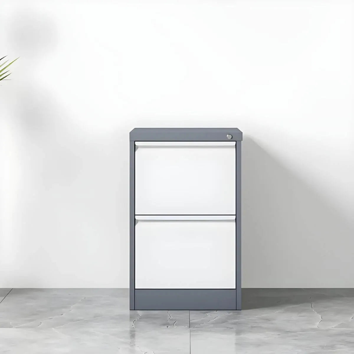 Minimalist Steel Vertical File Cabinet With Locking Drawers