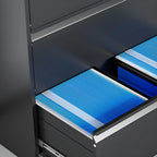 Minimalist Steel Vertical File Cabinet With Locking Drawers