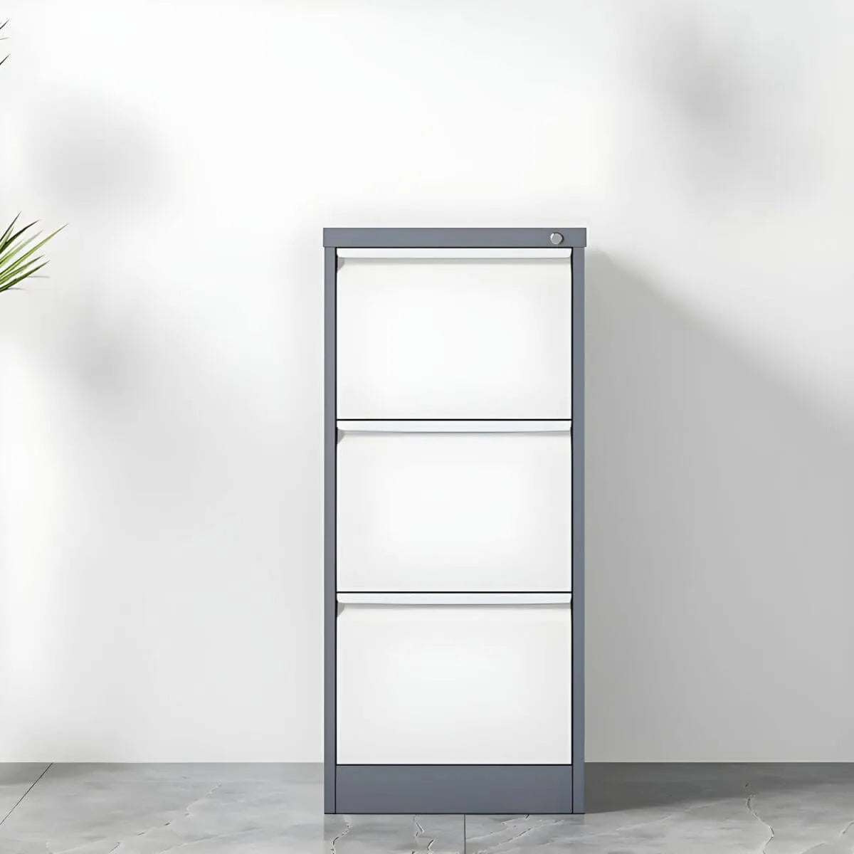 Minimalist Steel Vertical File Cabinet With Locking Drawers Main Product Image