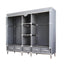 Minimalist Steel Wardrobe Armoire With Drawers and Raised Legs