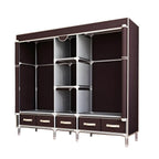 Minimalist Steel Wardrobe Armoire With Drawers and Raised Legs