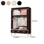 Minimalist Steel Wardrobe Armoire With Drawers and Raised Legs Dimensions
