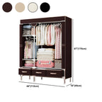 Minimalist Steel Wardrobe Armoire With Drawers and Raised Legs Dimensions